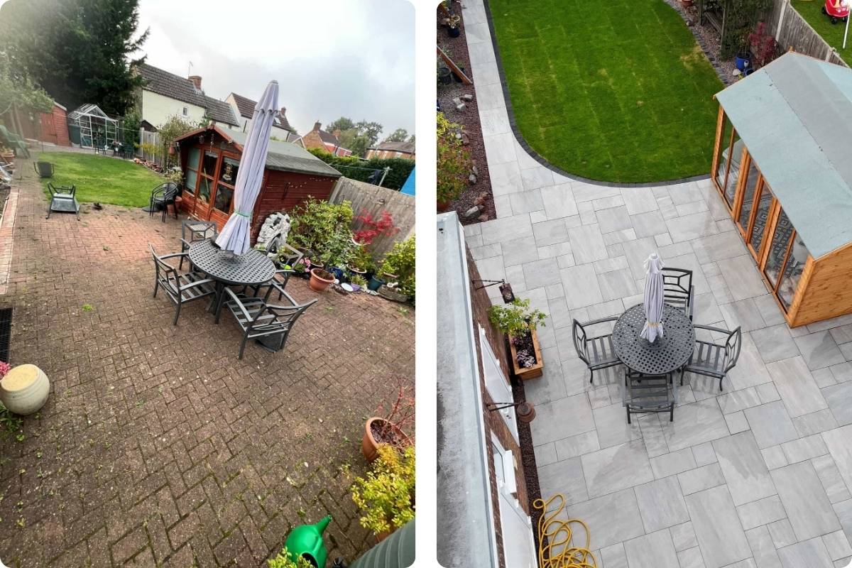 Bespoke Landscaping Lincoln backgarden landscaping before and after