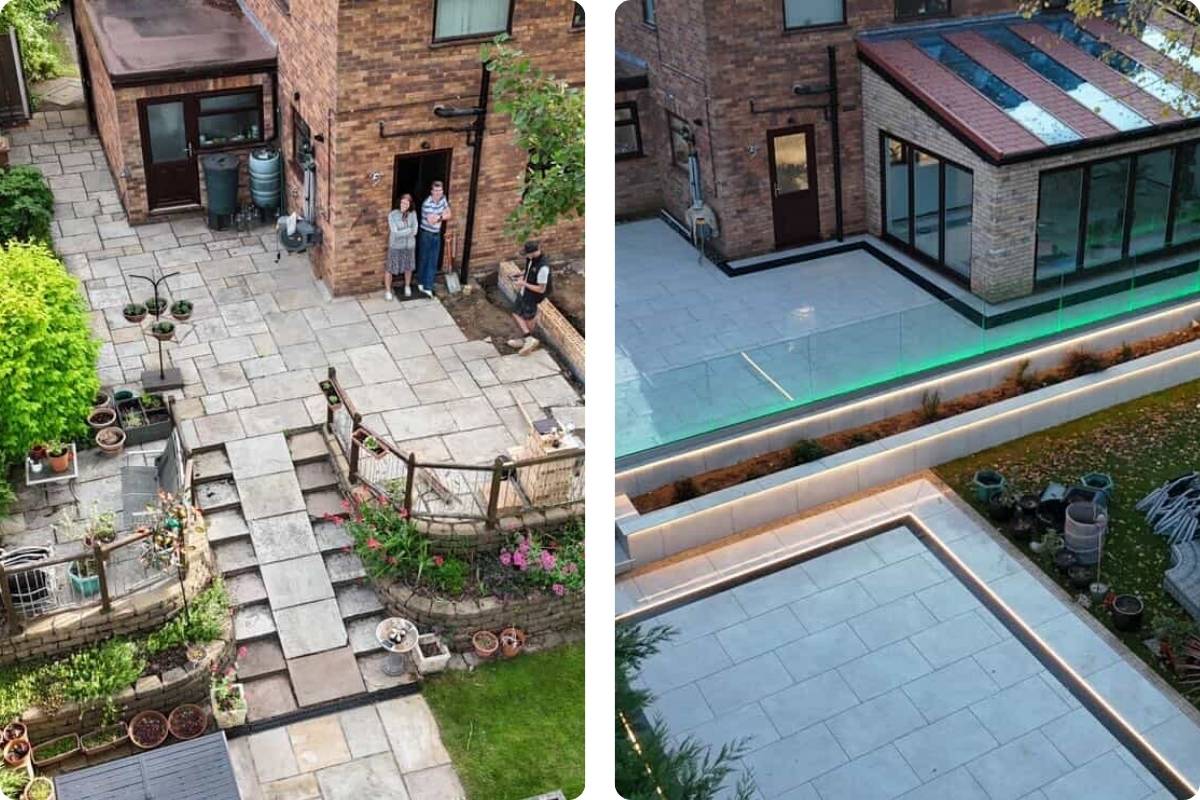 Bespoke Landscaping Lincoln project before and after