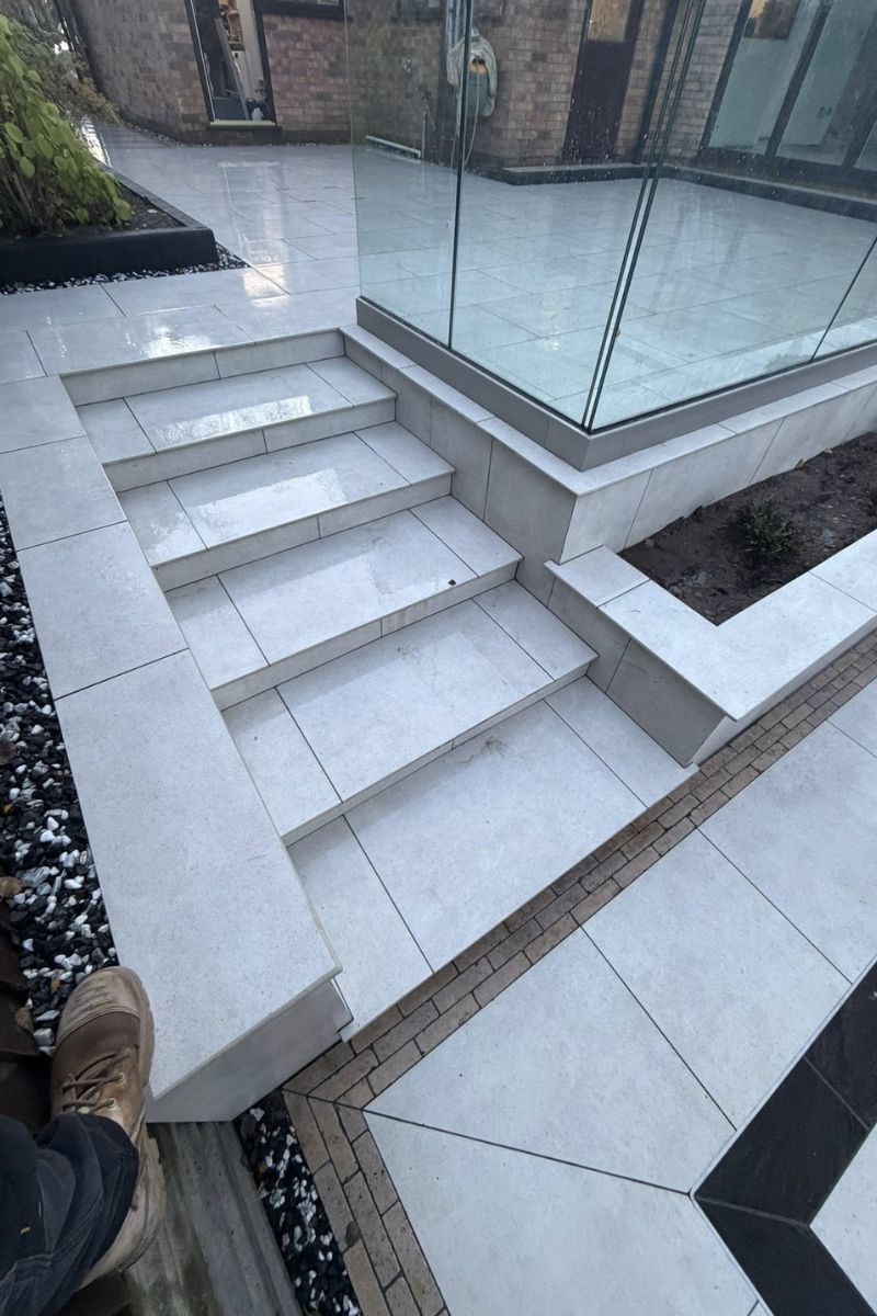 Bespoke Landscaping garden slabs project